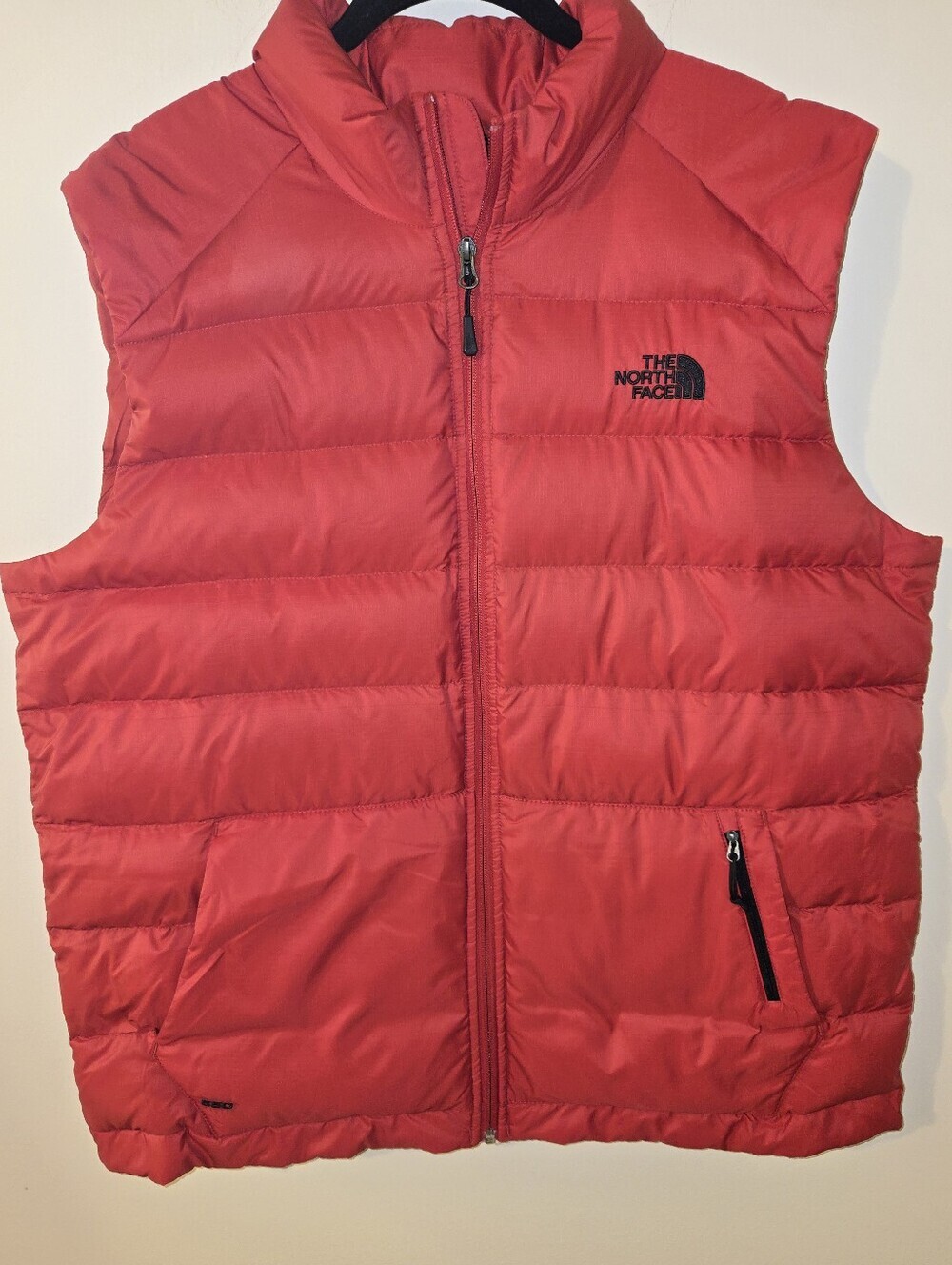 The North Face Down Puffer Vest Mens XL Red 550 Fill Zip Jacket